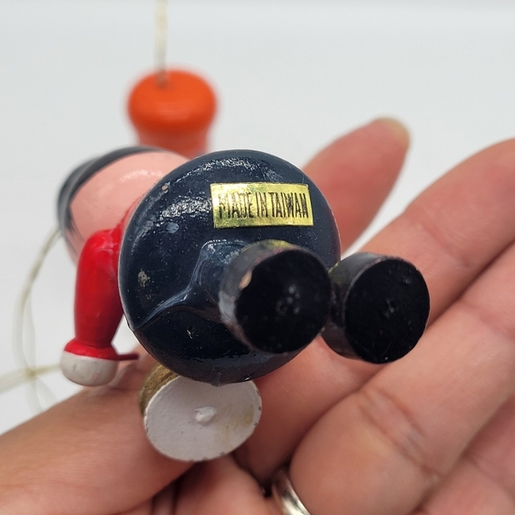 Lot of 4 Christmas Vintage Wood Figurines Made in Taiwan Colorful - Picture 8 of 12